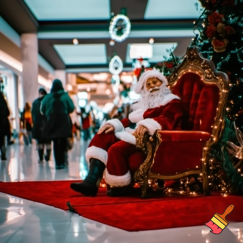 Santa Claus chair at the shopping centre