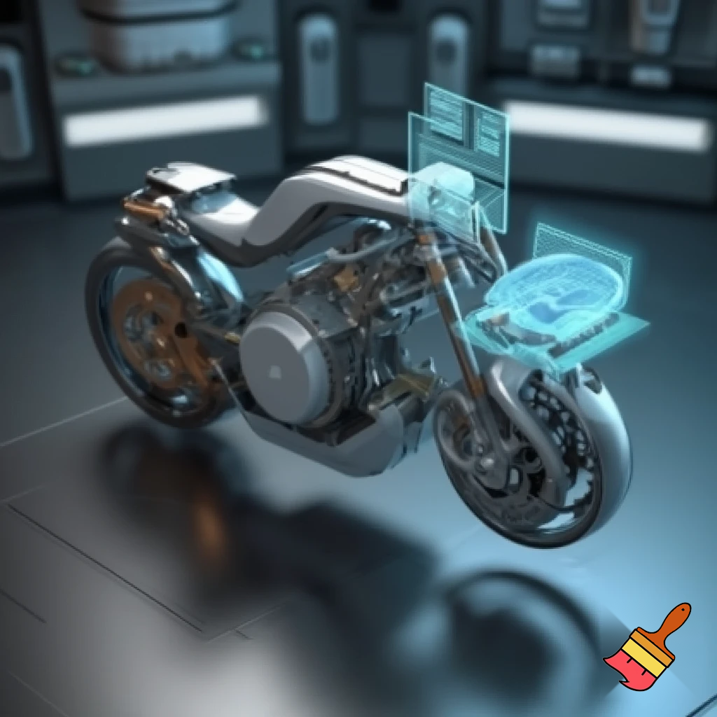 “Ultra-detailed futuristic engineering blueprint + 3D render of a hybrid machine combining an electric motorcycle, a central high-performance computer core, and a compact spherical washing module. Exposed internal wiring, carbon-fiber chassis, titanium components, holographic interface, LED contour lighting, exploded view sections, technical labels, sci-fi laboratory environment, 8K resolution, hyper-realistic, high-tech design, isometric perspective.” with plnacha y dobla raopa
