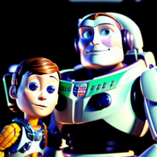 Buzz lightyear recording woody with a massive camera