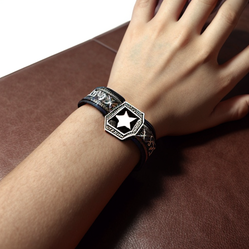 Wrists with Star of David handcuffs