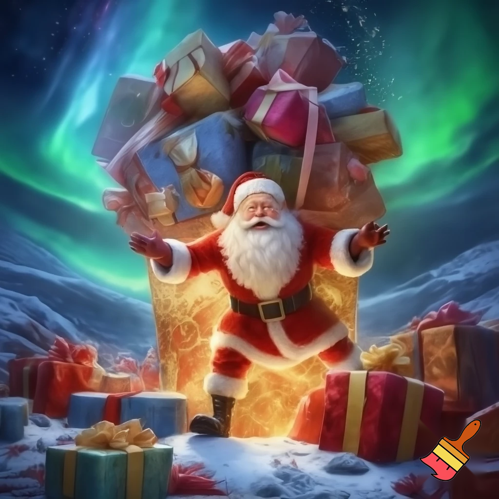 Big huge presents big huge presents for Boxing Day big shoot Santa Claus is in the Magic box Santa Claus