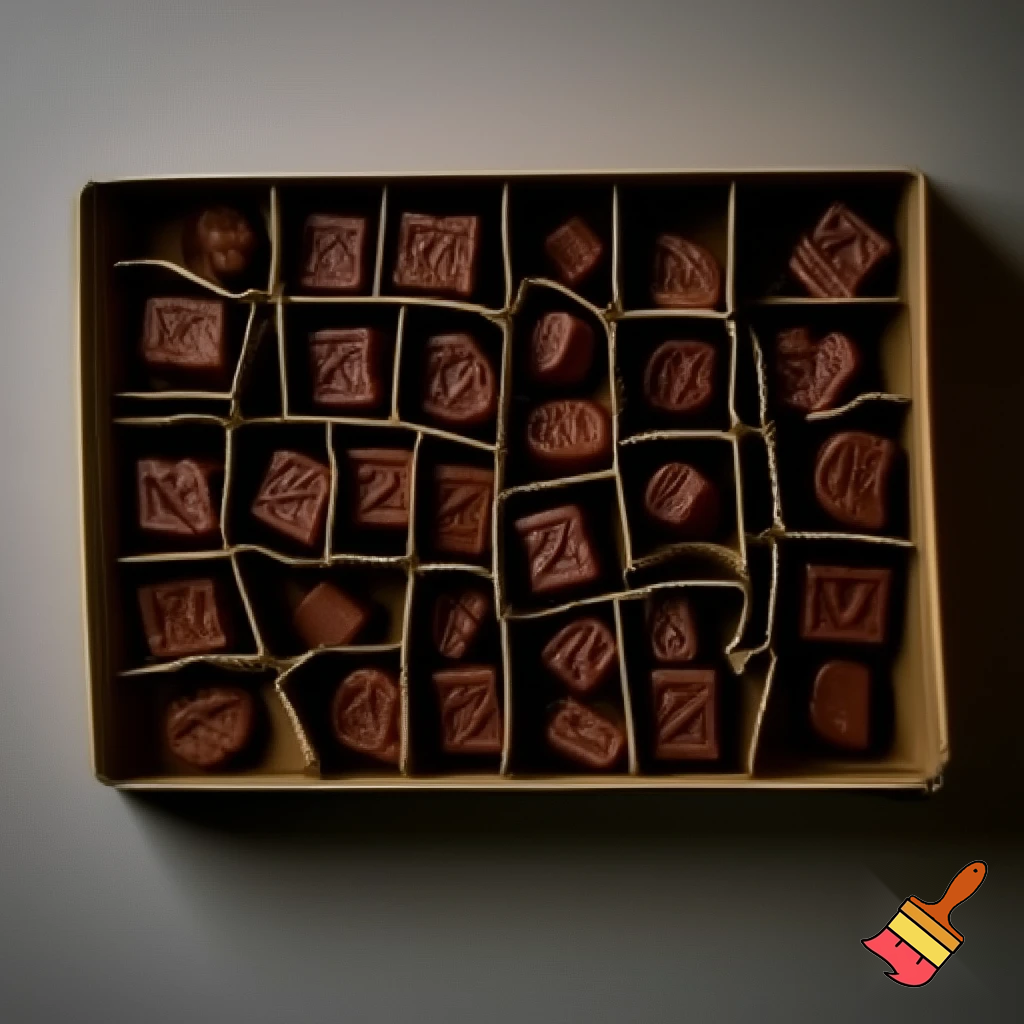 Chocolate advent calendar Numbers in the box