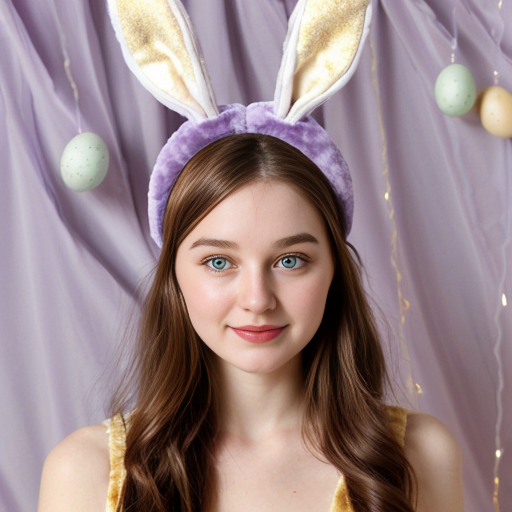 Bunny top hat headband, Easter bunny top headband, purple and white and gold velvet special delicate with glitter