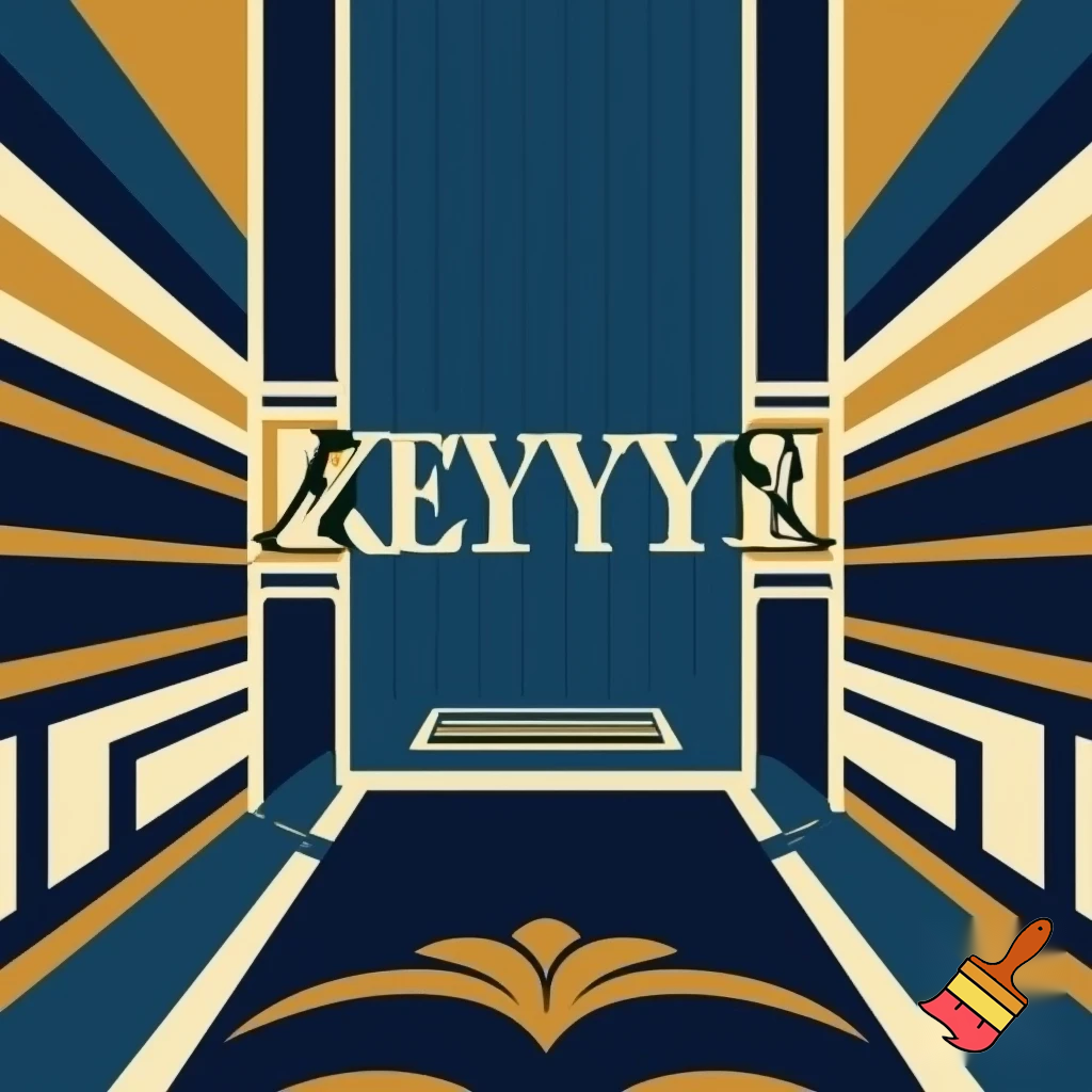 1 point perspective 1930s poster art deco about wordle easy to draw
