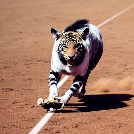 generate a photo of an animal playing a sport