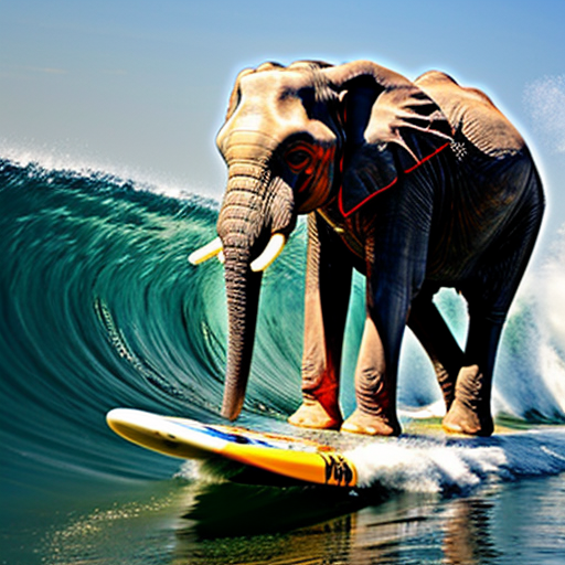 strawberry elephant surfing
