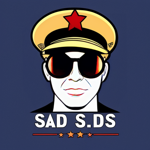 I need a logo for my classes political party. It needs to be a red cartoon star wearing cool sunglasses with the words Sick Lads over the top of it, make them low down on the star and overlapping it. 
