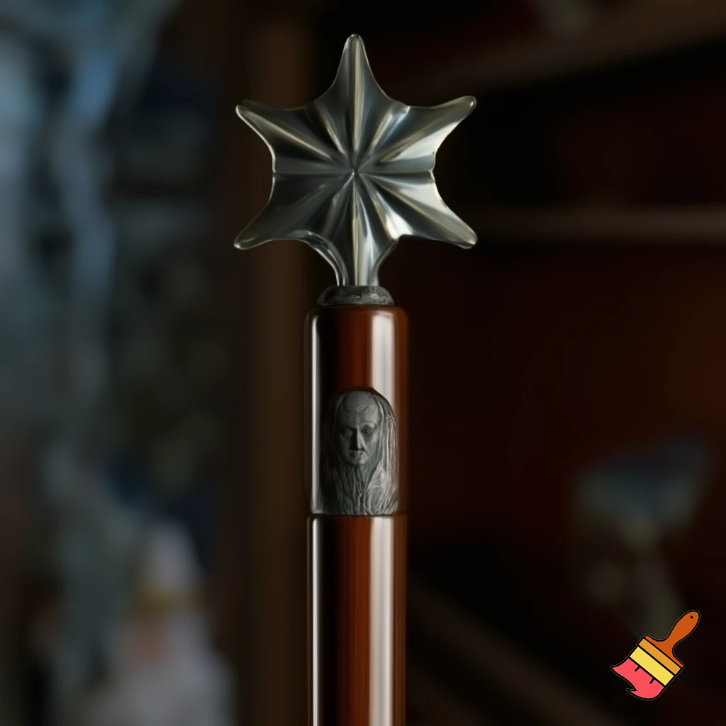 Russian Santa Claus walking stick with a star Santa Claus the real Santa Claus metal