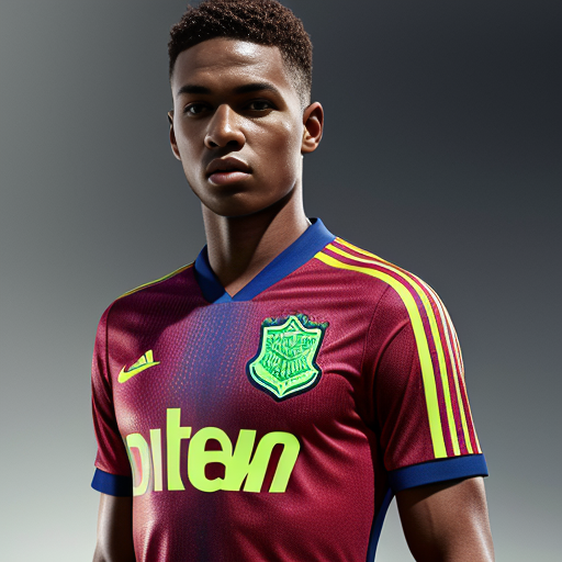 A nike football kits with club logos and sponsors 