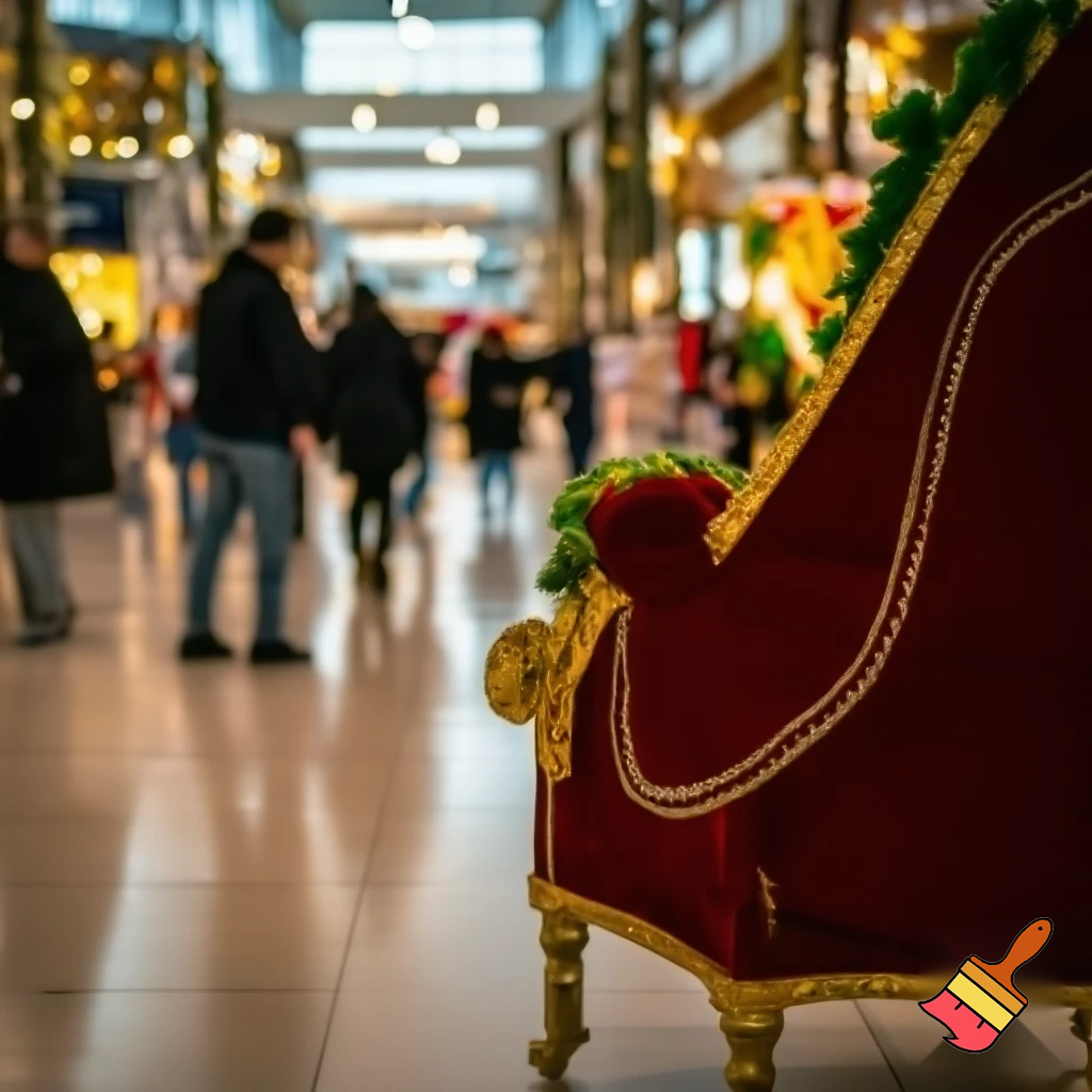 Santa Claus shopping Centre with Santa Claus chair at the shopping🎄🎄🎄🏡