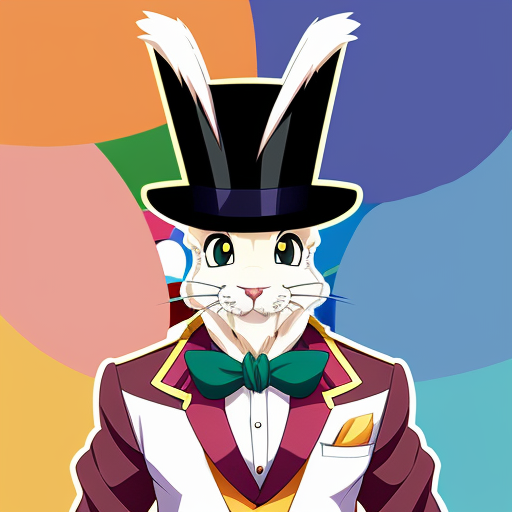 Easter bunny mascot top hat costume Easter bunny top hat