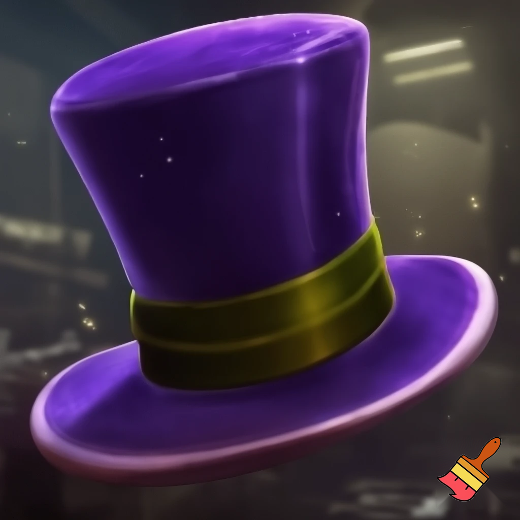 Willy Wonka top hat velvet