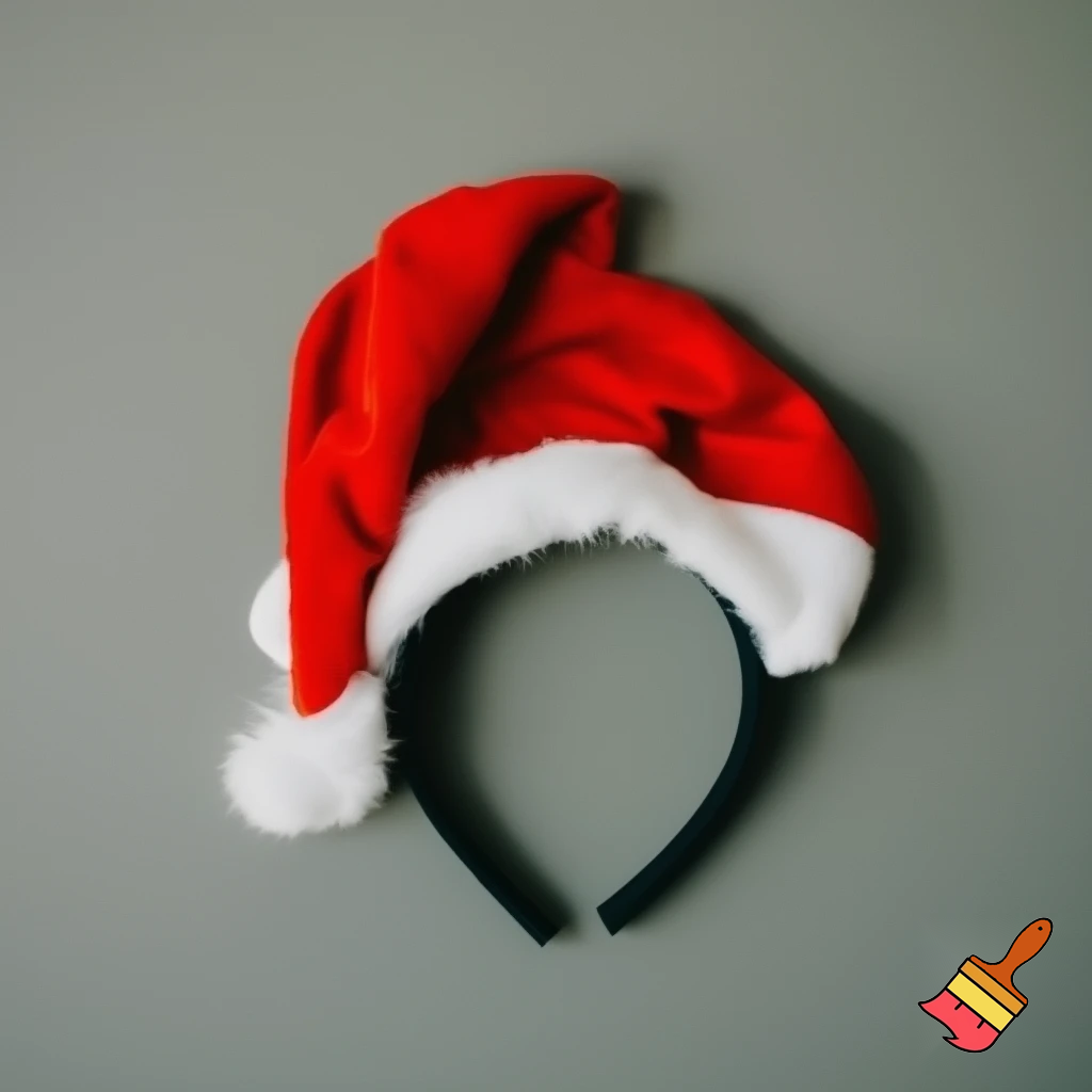 Christmas headband with a Santa Claus hat