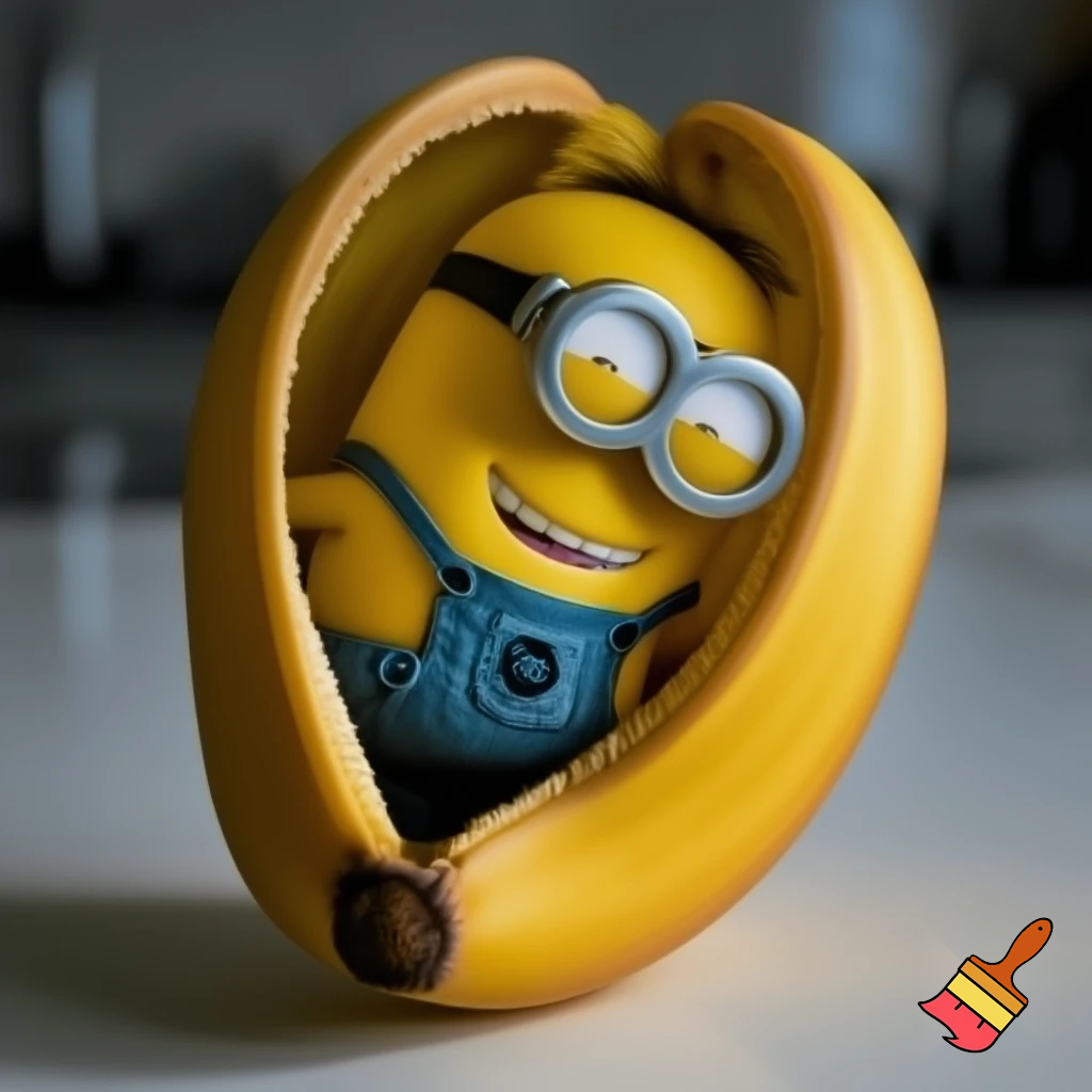 Minion inside a banana