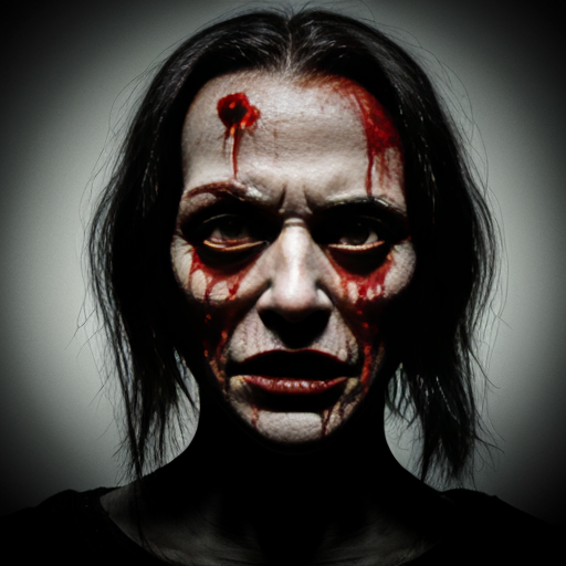 Scary bloody person 
