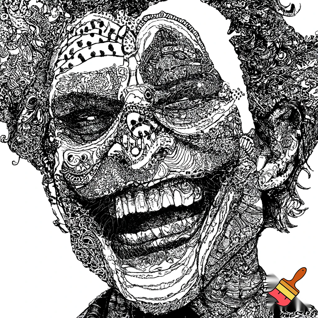 A Zentangle of the Joker 