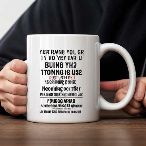 A mug with the words "listening to U2 turns you In to a mong"