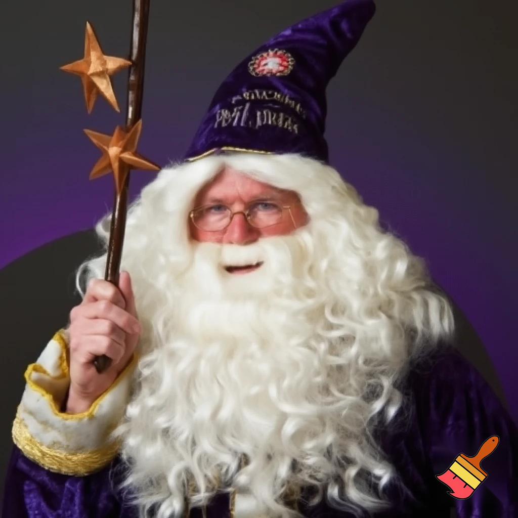Santa Claus Pennwell Disney🇫🇷 wizard Santa Claus Santa Claus real person Disneyland Paris Santa Claus in Paris the wizard💫🏰 a wizard hat Magic Star wand