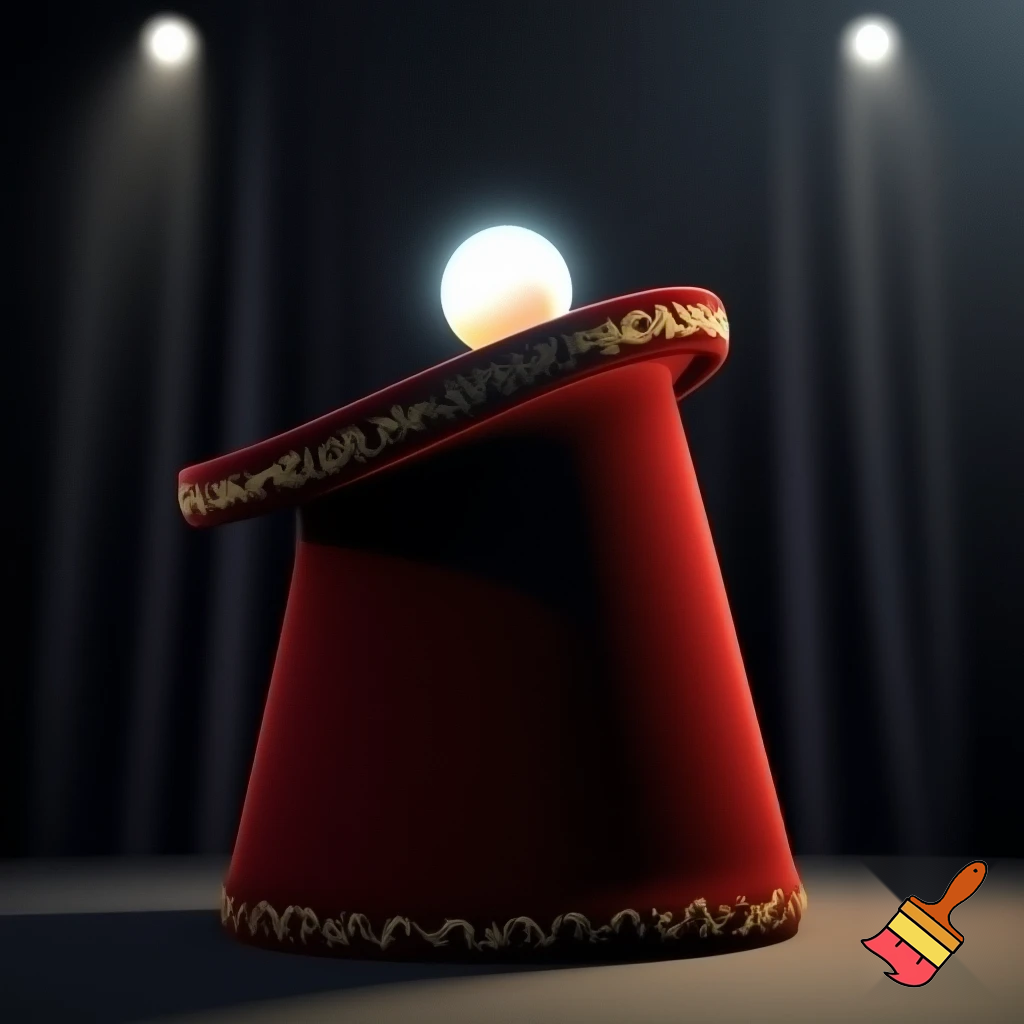 Christmas wizard hat red magic trick