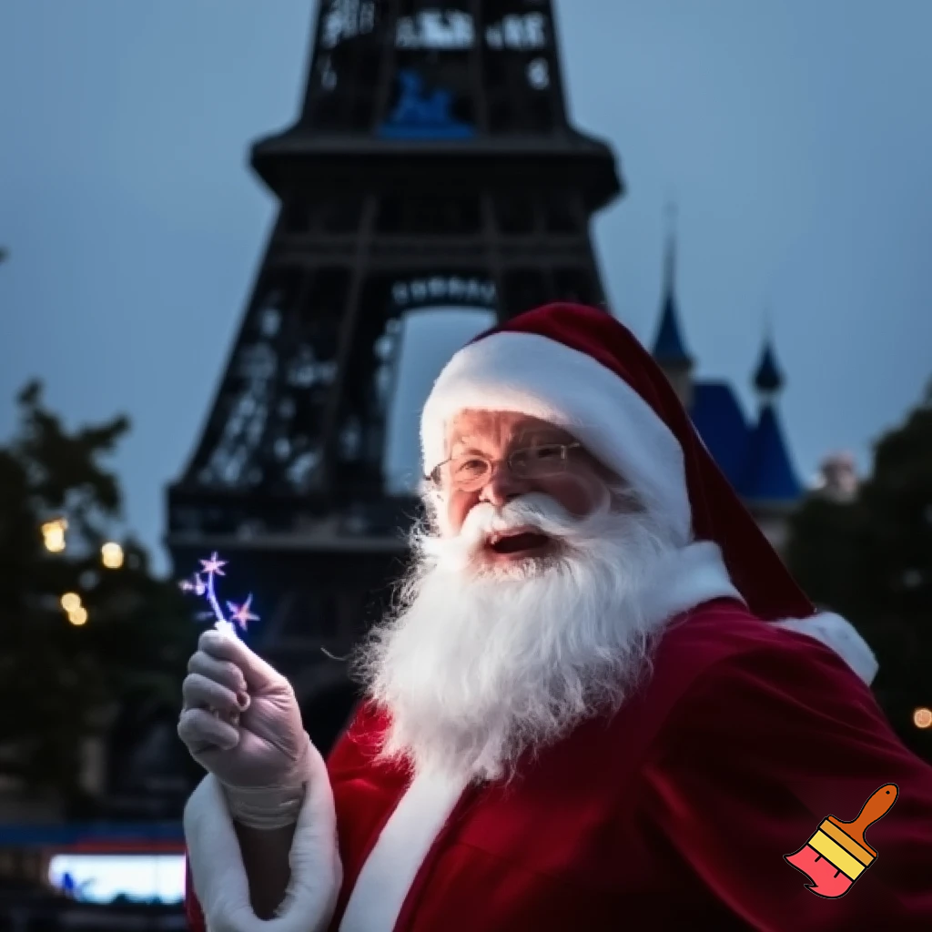 Paris Santa Claus with his magic wand with the star Disneyland Disneyland