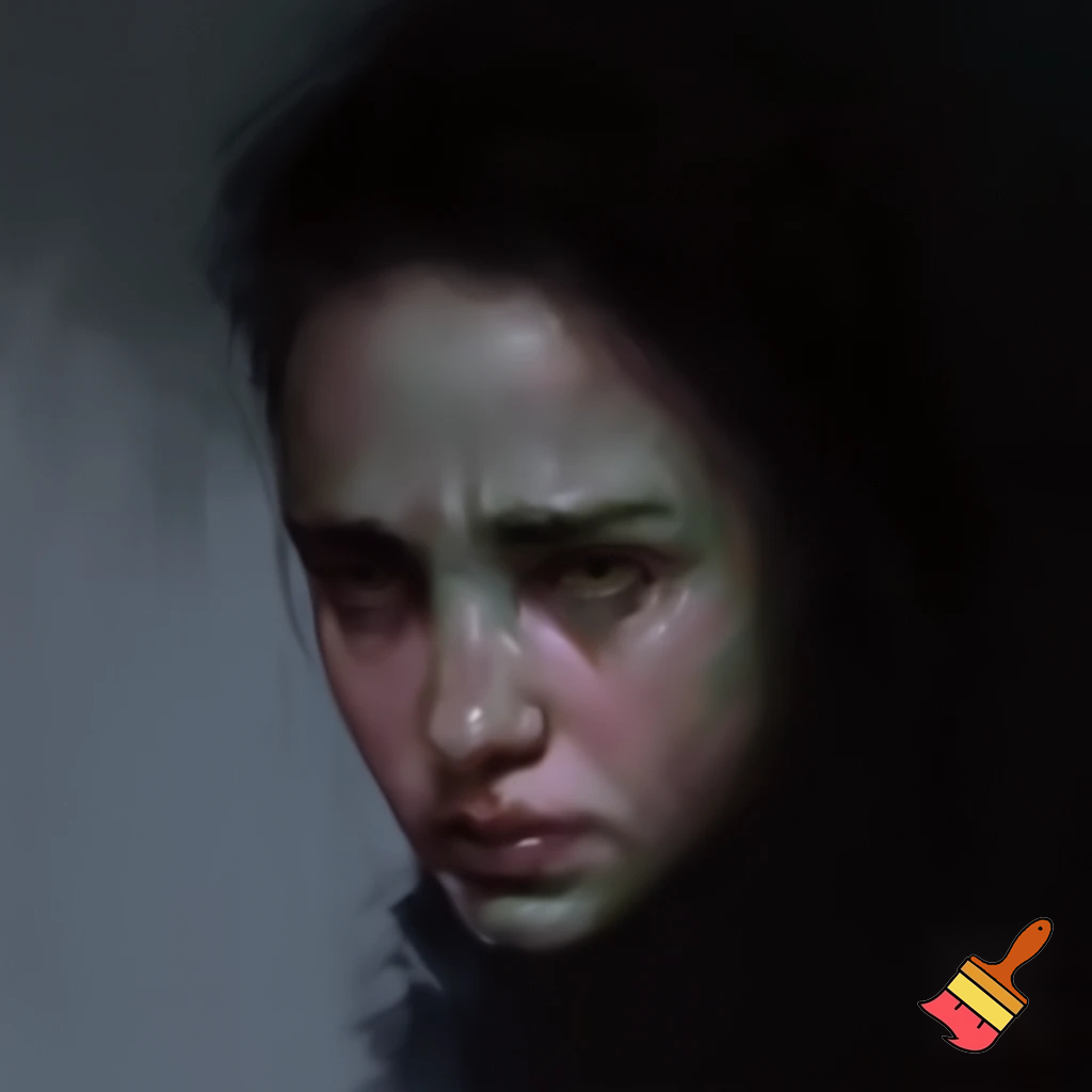 bleak depressed face