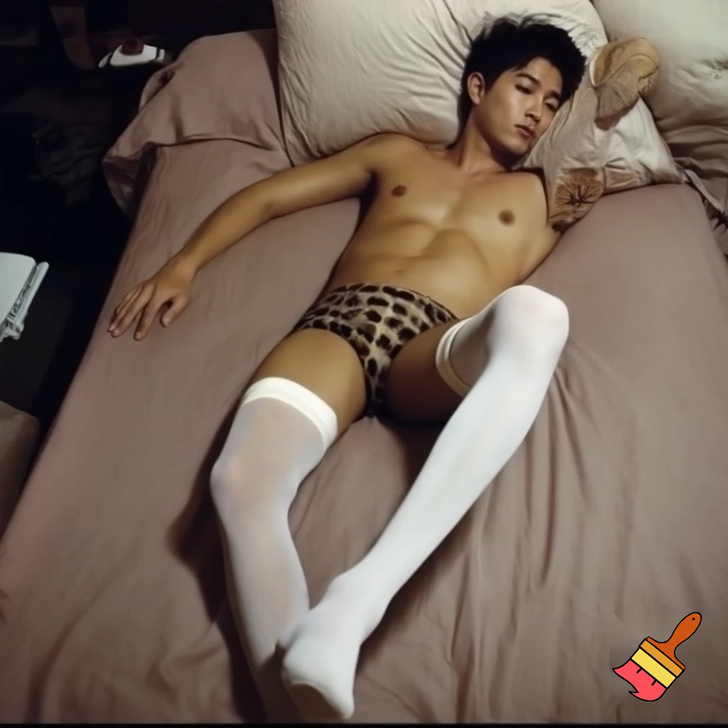 In the newly married bed, Yi Qiu Tong was dressed in sexy leopard lingerie, fishnet stockings and white medium-tube stockings on his legs, which cleverly set off the super-long legs and gray skin. Slim waist limbs and plump huge chest, the overall picture with a unique "greasy feeling", presenting a very visual impact of the fun scene
