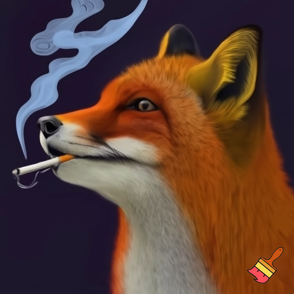 Fox smoking 