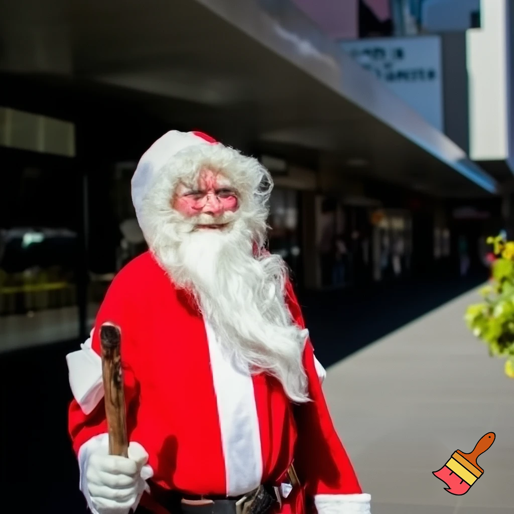Santa Claus, Russia walking stick with the start the real Santa Claus shopping Centre in Australia
A star