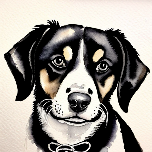 Cartoon rubber hose black and white dog