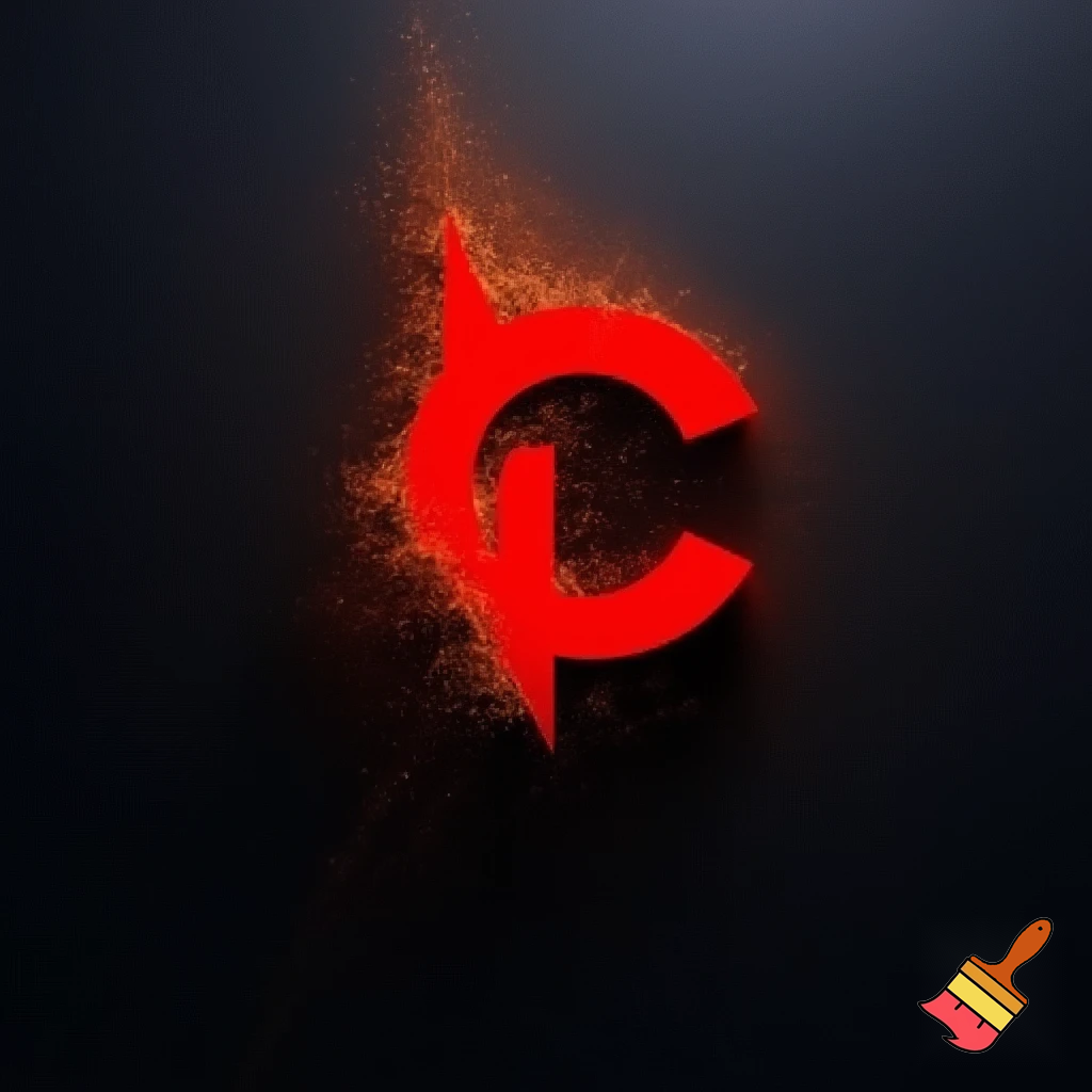 dissolving C logo colored #FF3131 PNG