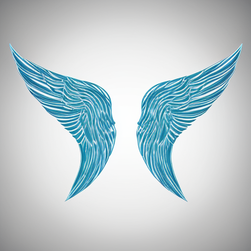 generame una imagen de unas alas bancas con un fondo transparente
