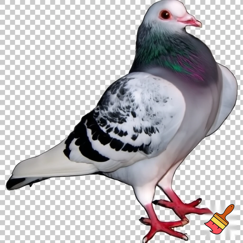 White and black pigeon