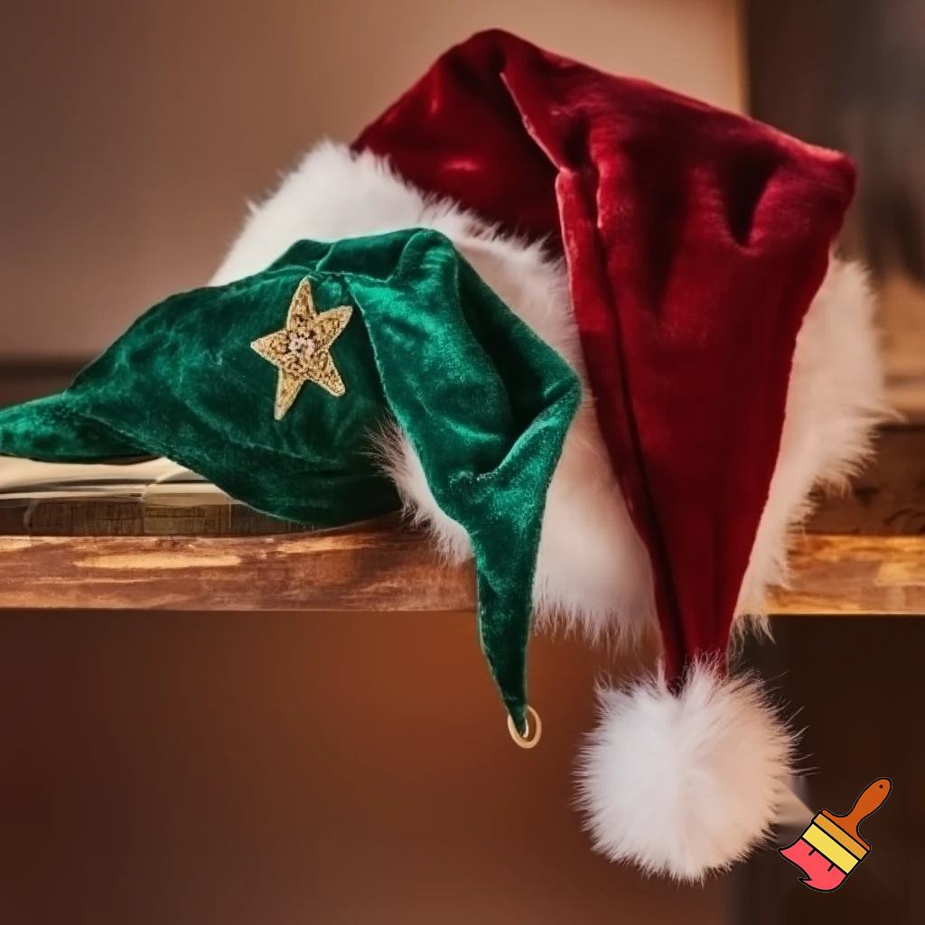 Send a Santa Claus hat over on the shelf hat velvet Alfie elf hat velvet