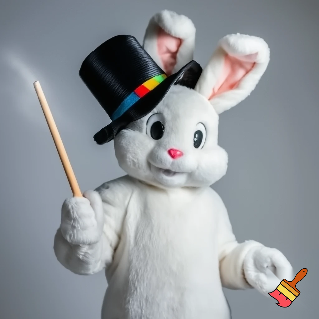 Easter bunny mascot costume top hat magic toy special top hat