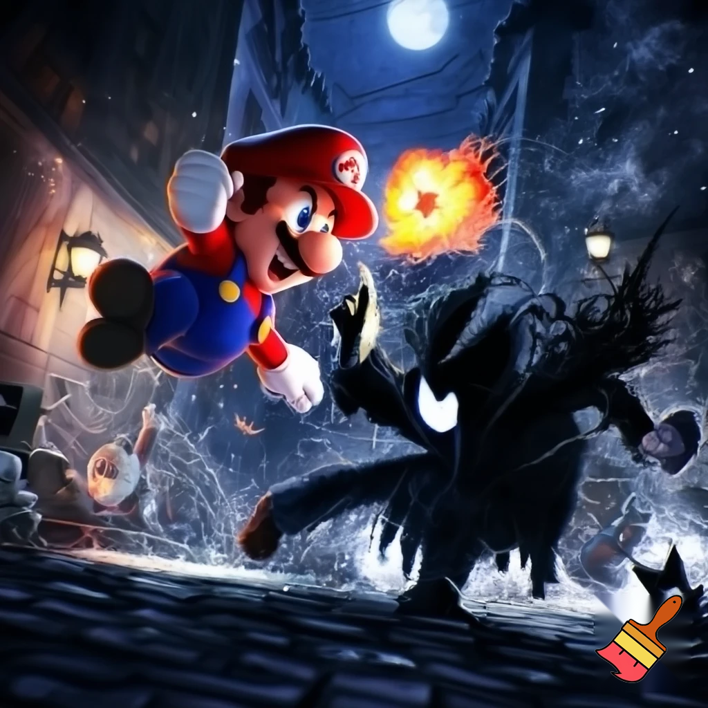 Mario vs jack the reper from spirit Halloween