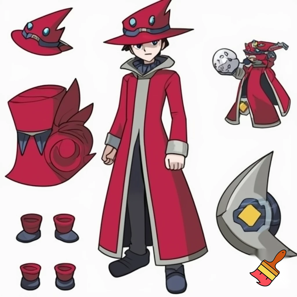 The pokemon "Ledian" dressed red mage attire