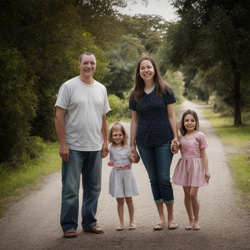 can you make a photo of a family of three