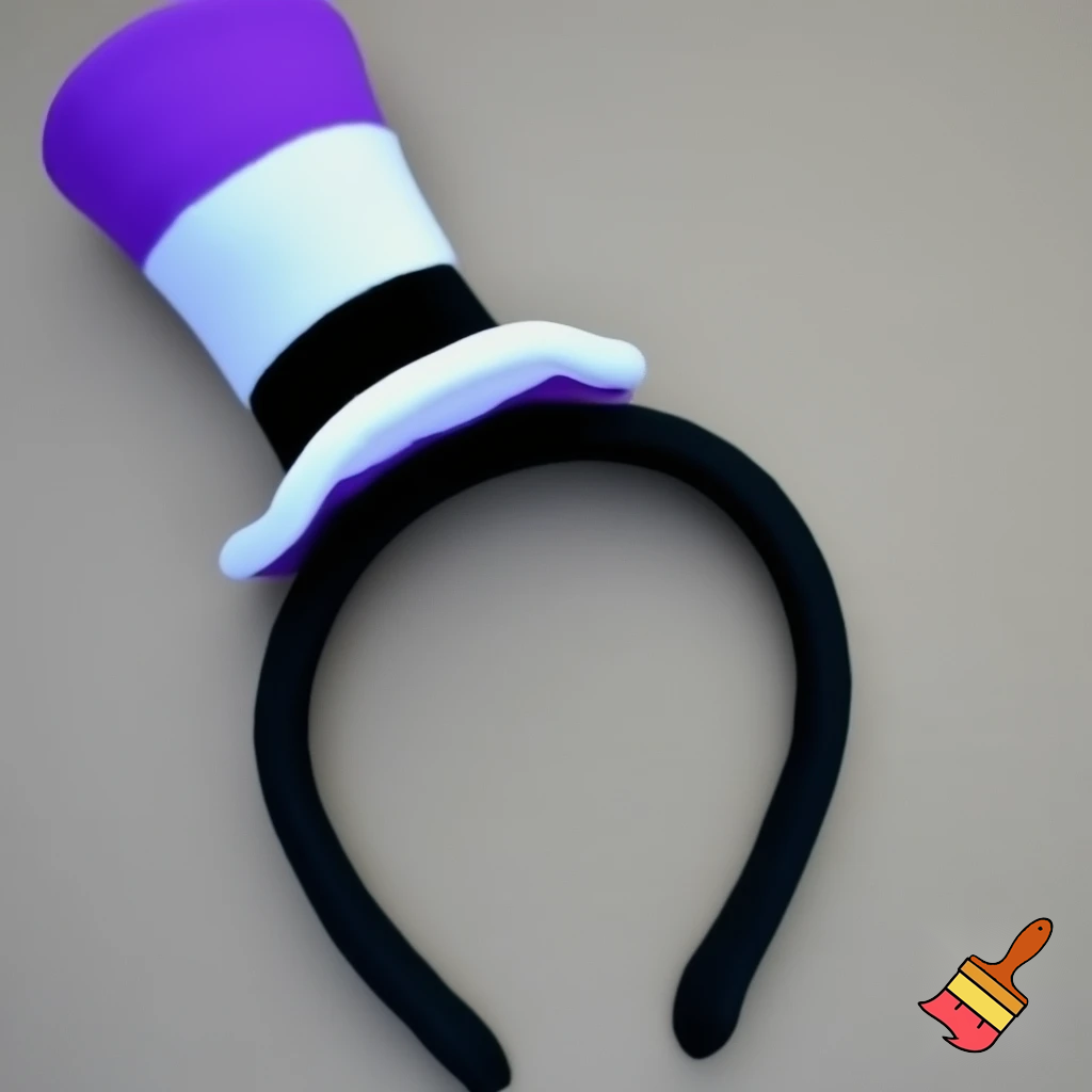 Easter top hat headband, purple and white easter top hat
