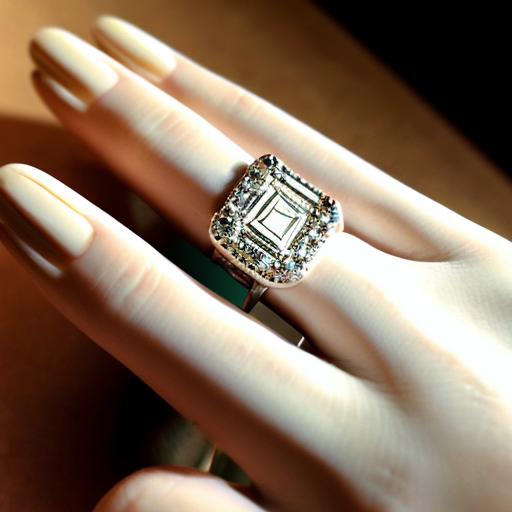 an elegant ring with one large rectangular baguette-cut stone