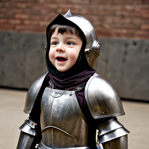Little kid that is dumb and weak in armor with 3 chins






