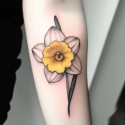 march birth flower tattoo