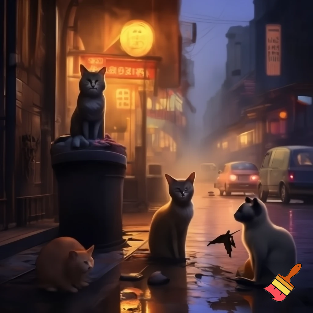 Cats on the street