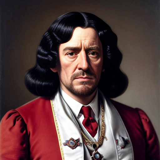 make king charles as a gangsta with really long red nails