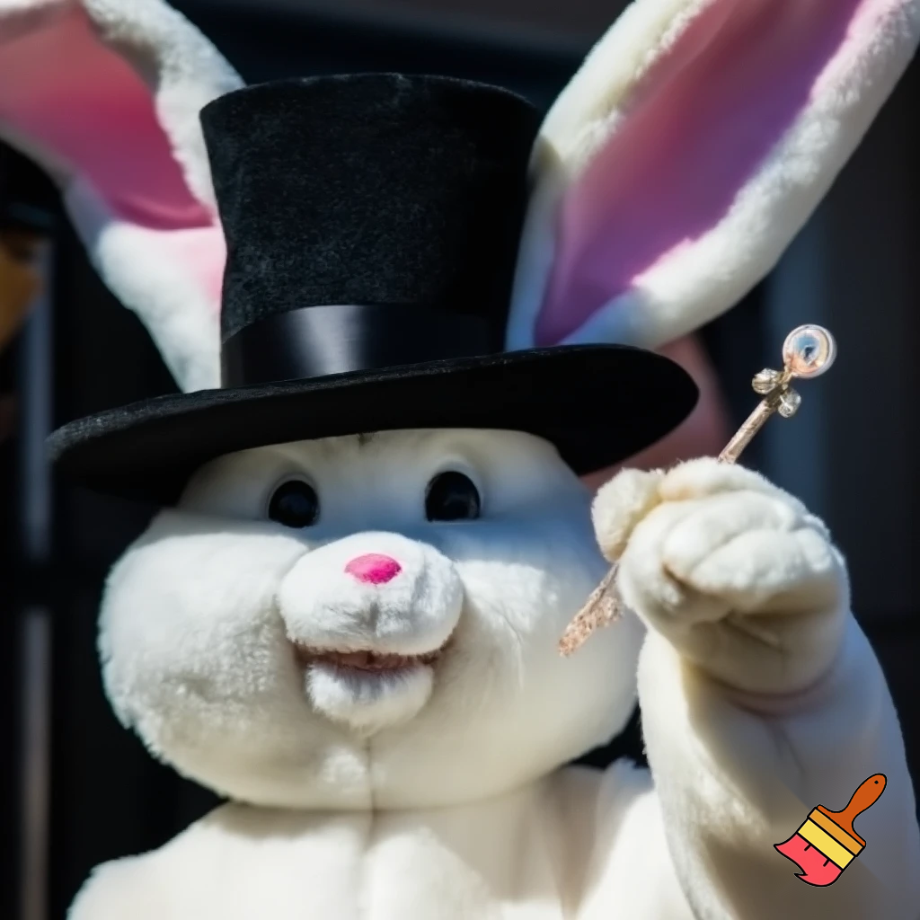 Easter bunny mascot costume top hat magic toy special top hat