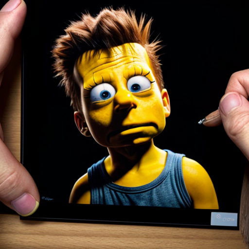 photo realistic bart simpson