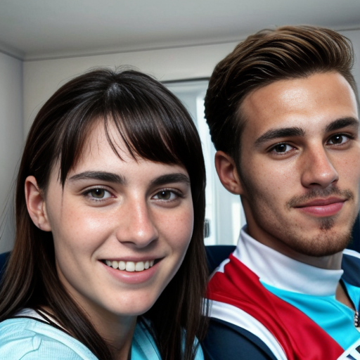 Goretzka and Vanessa at they chilling in the house 