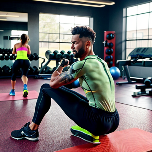 generate a image of men doing workout in gym