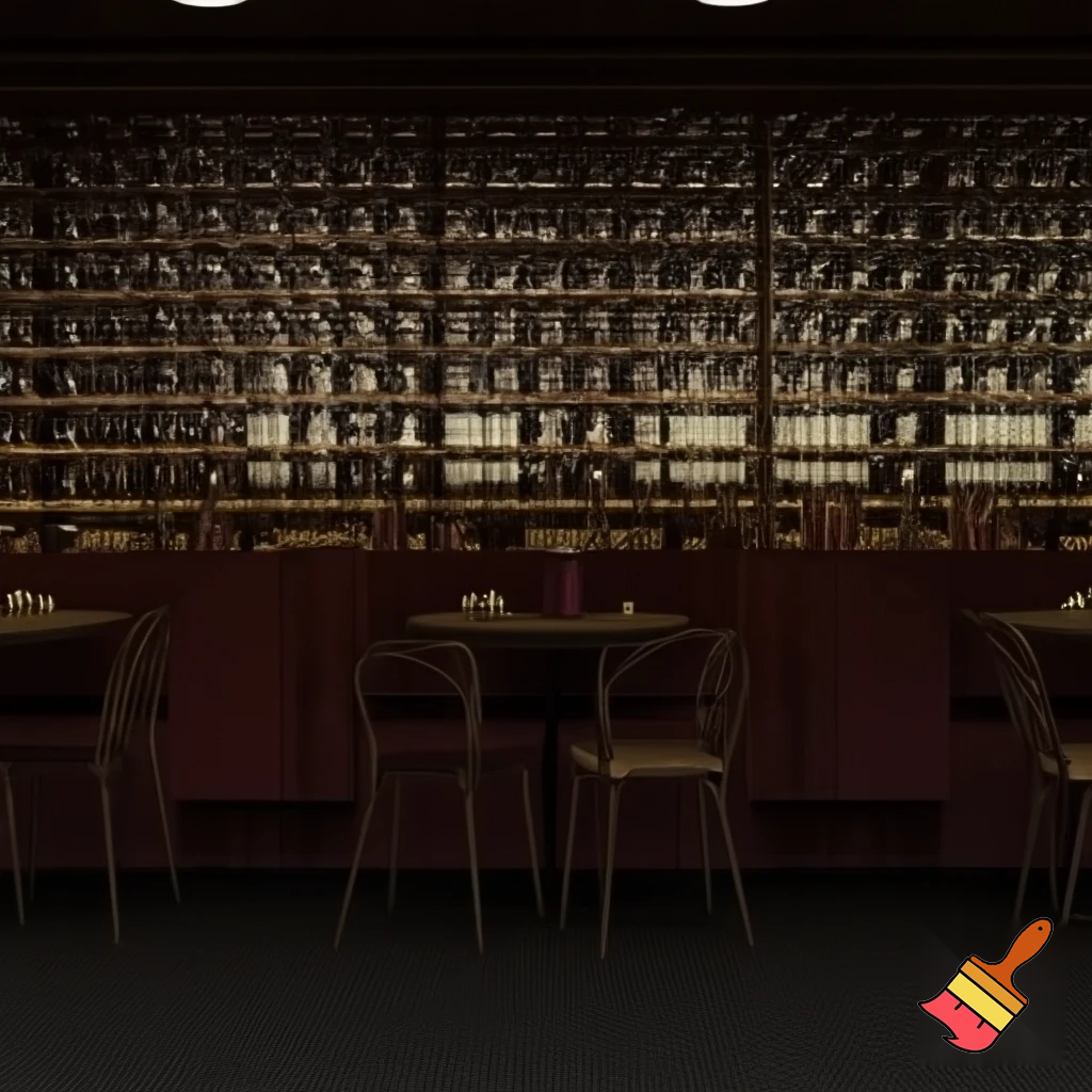 wall of a restaurant