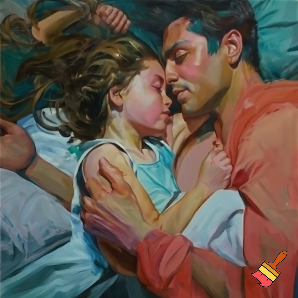 A girl and a man doing sex