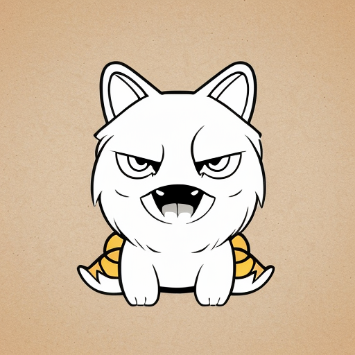 pokemon digimon tails prower mix styles wolf yellow orange and red patterns anime